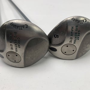 Callaway Hawkeye 3 & 5 Fairway Wood Set 15* 18* Hawk Eye Gems UL Ladies RH
