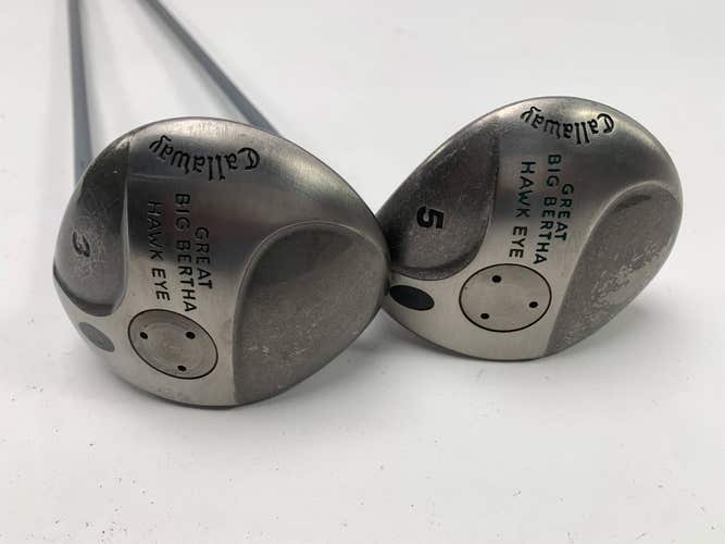 Callaway Hawkeye 3 & 5 Fairway Wood Set 15* 18* Hawk Eye Gems UL Ladies RH