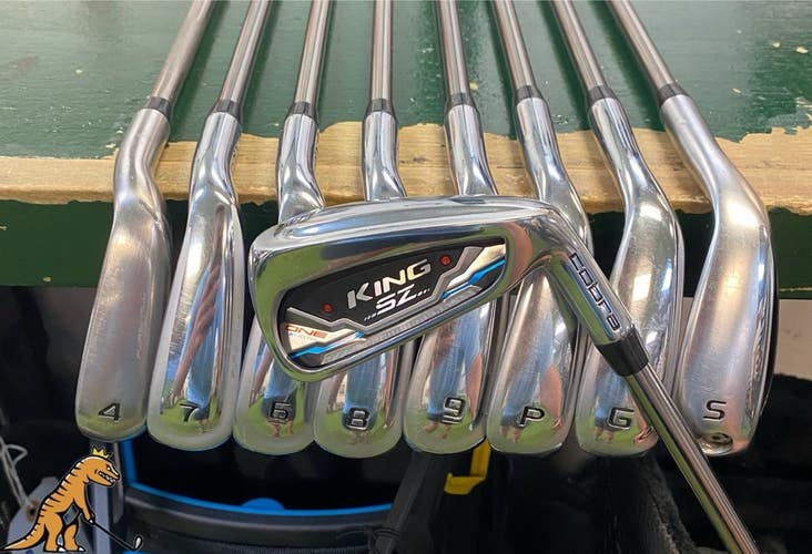 Used Cobra King SZ One Length Iron Set 4-PW-GW-SW Recoil ESX Graphite Seniors