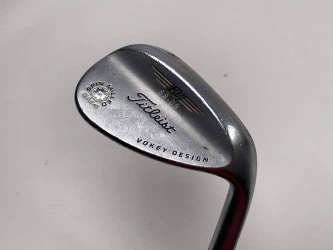 Titleist Vokey Spin Milled SM4 Chrome Lob Wedge 58* 9 Wedge Steel Mens RH