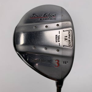 Tour Edge Exotics 3 Fairway Wood 15* Aldila NV Green 65g Stiff Graphite Mens RH