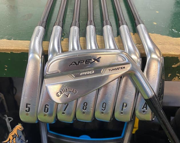 Used RH Callaway Apex Pro Iron Set 4-PW-GW Mitsubishi MMT 95g Graphite Stiff