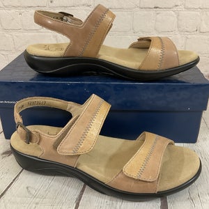 SAS 2510-352 Women's NUDU Leather Heel Strap Sandal Dawn US 7.5 M