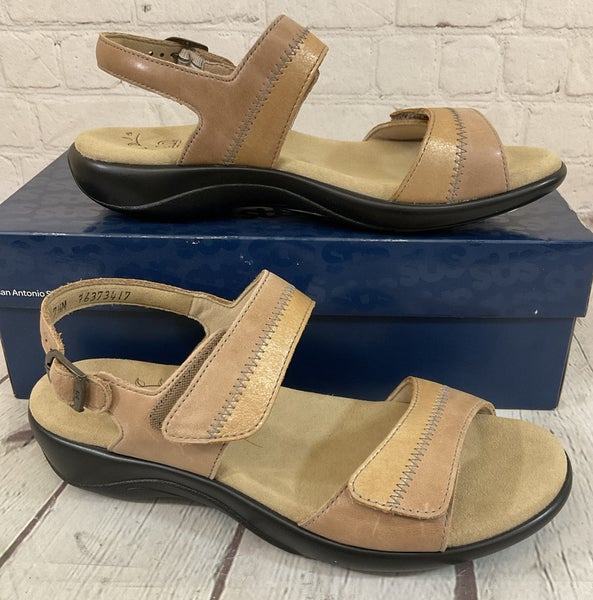 SAS 2510-352 Women's NUDU Leather Heel Strap Sandal Dawn US 7.5 M