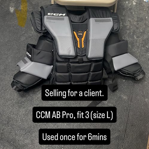Large 2024 CCM AB Pro Goalie Chest Protector Pro Stock (Used)