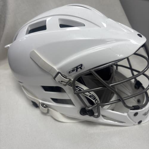 Youth Size Adjustable Cascade CS-R Lacrosse Helmet. White