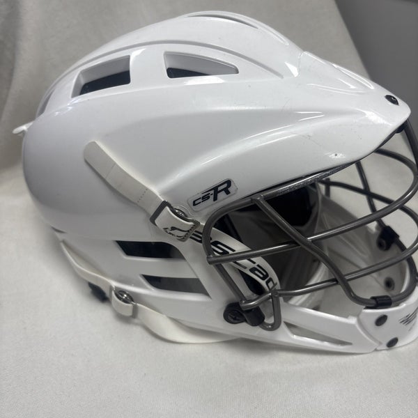 Youth Size Adjustable Cascade CS-R Lacrosse Helmet.  White