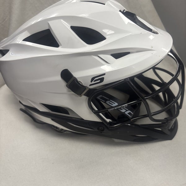 Youth Adjustable Size R Cascade S Lacrosse Helmet.  White.