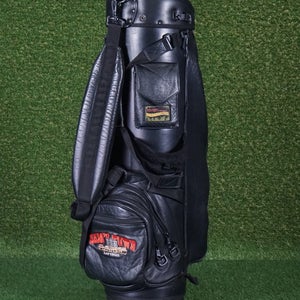 BELDING BUSHWACKER GOLF BAG SAMS TOWN LAS VEGAS 6 WAY GOLF BAG, BLACK ~ L@@K!!