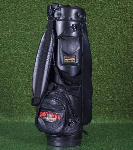 BELDING BUSHWACKER GOLF BAG SAMS TOWN LAS VEGAS 6 WAY GOLF BAG, BLACK ~ L@@K!!