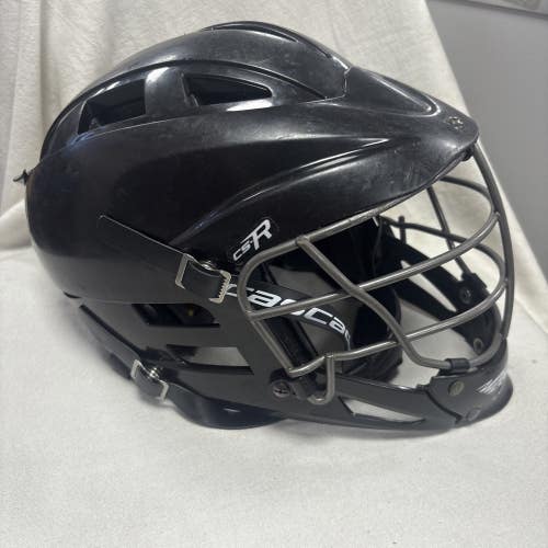 Youth Size Adjustable Cascade CS-R Lacrosse Helmet. Black.
