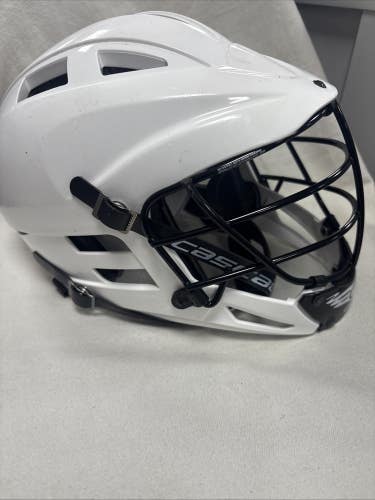 Adjustable Size Youth Cascade CS Lacrosse Helmet.  White