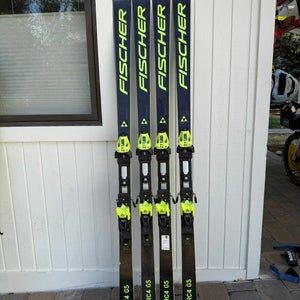 Unisex Fischer 188 cm Racing RC4 World Cup GS Junior Skis With Bindings Max Din 17 (Used)