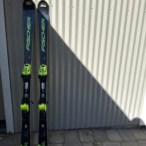 Unisex Fischer 158 cm Racing RC4 World Cup SL Skis With Bindings Max Din 14 (Used)