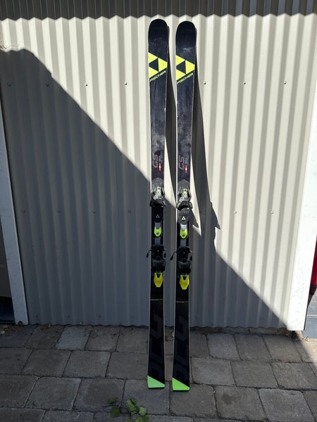 Unisex Fischer 183 cm Racing RC4 World Cup GS Junior Skis With Bindings Max Din 13 (Used)