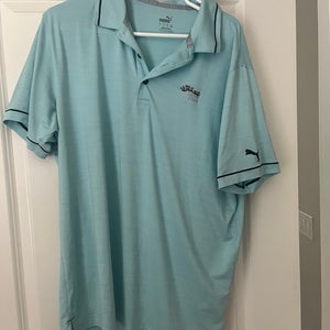 Blue Large Men's Puma Shirt (Used)