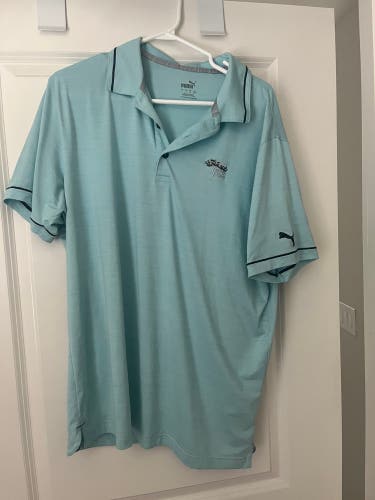 Blue Large Men's Puma Shirt (Used)