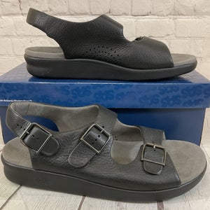 SAS 1820-013 Men's BRAVO Leather Heel Strap Sandal Black US 12 M