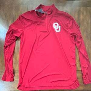 Oklahoma Sooners  Pullover Adult Large  1/4 Zip Dri Fit NWT