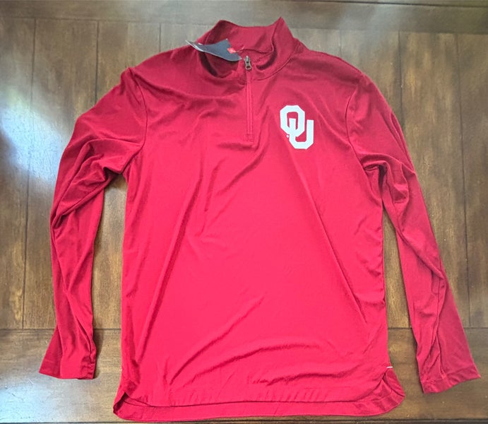 Oklahoma Sooners  Pullover Adult Large  1/4 Zip Dri Fit NWT