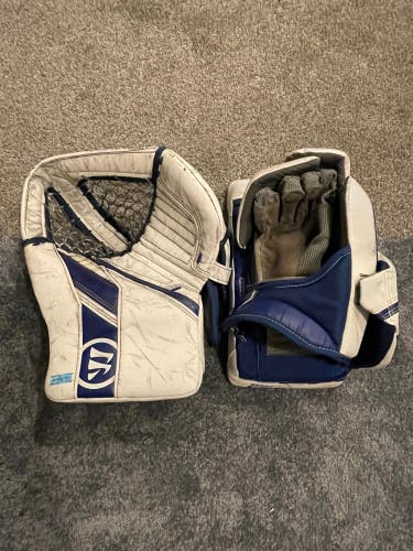 Warrior hockey goalie glove and blocker