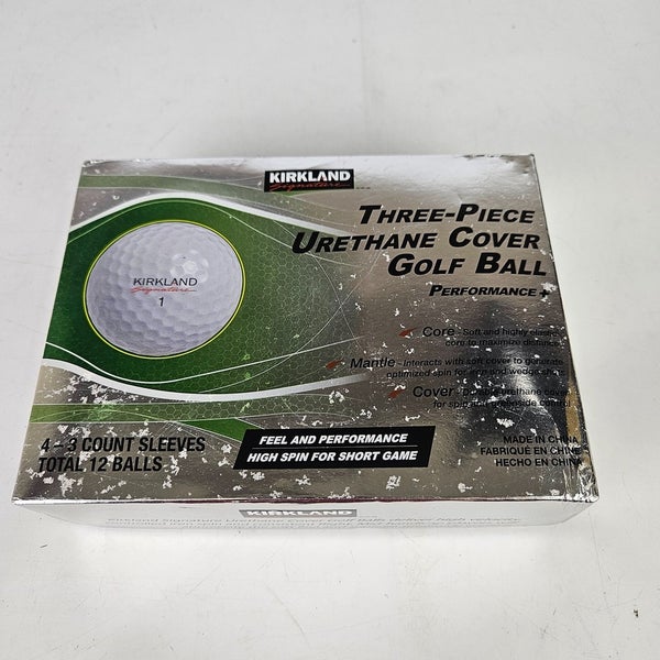 Kirkland Signature Three-Piece Urethane Cover Golf Balls - 12 Balls Performance+