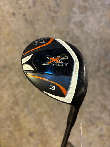 Men's Callaway X2 Hot Fairway Wood Right Handed Regular Flex 3 Wood (Used)