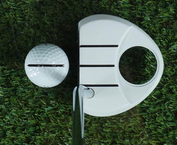 TAYLORMADE GHOST CORZA MALLET PUTTER 35 STEEL SHAFT RH SUPERSTROKE W/ HEADCOVER
