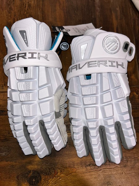 Maverik Shift Lacrosse Gloves 12" New Lax White NWT