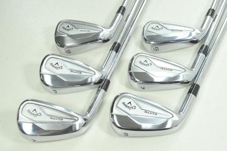 LEFT HANDED Callaway Elyte 6-PW,AW Iron Set Regular Flex KBS MAX MT Steel 198522