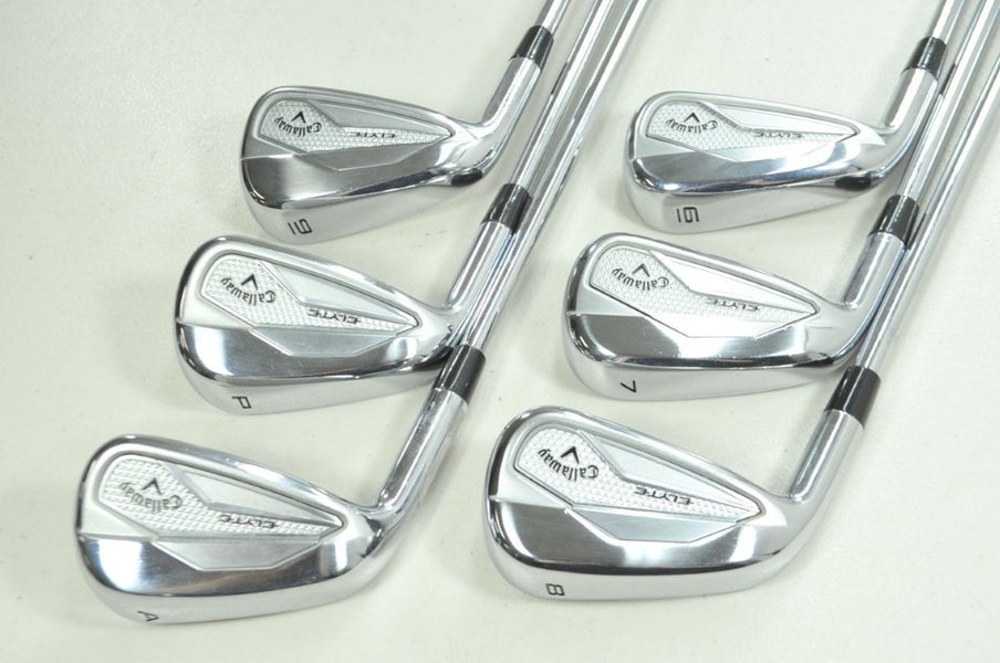 LEFT HANDED Callaway Elyte 6-PW,AW Iron Set Regular Flex KBS MAX MT Steel 198522