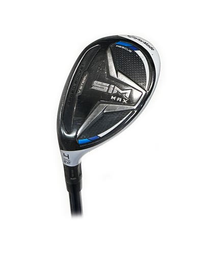 LH TaylorMade SIM Max 22* 4 Hybrid Fujikura Ventus Blue 6-R Regular Flex