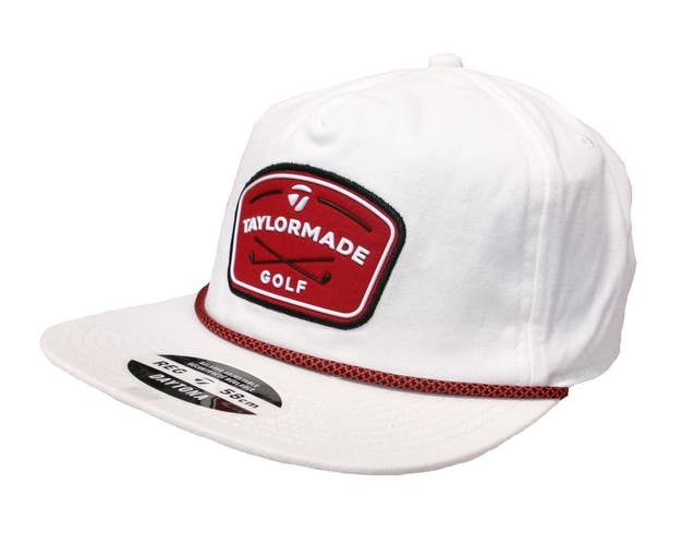 NEW 2024 TaylorMade LS Flatbill Rope White Snapback Golf Hat/Cap