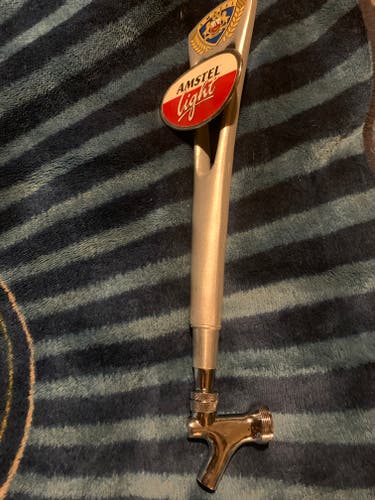 NWT Pera Stainless Beer Faucet And Used Amstel Light Beer Tab Handle