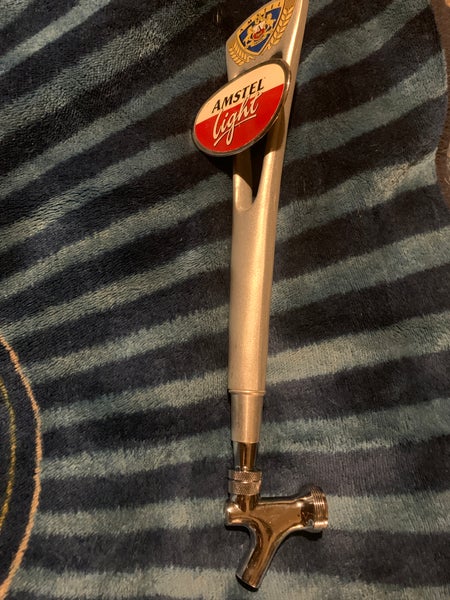 NWT Pera Stainless Beer Faucet And Used Amstel Light Beer Tab Handle