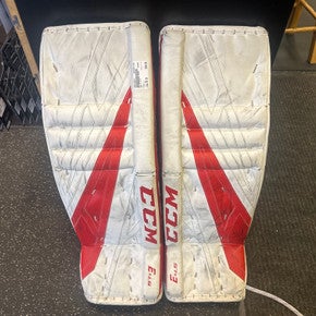 Used CCM E 4.5 Goalie Leg Pads Junior Red 30" 11339-S000192557