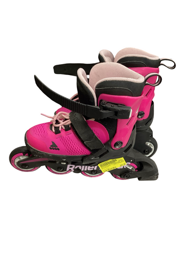 Used Rollerblade MICROBLADE Child Rec Fitness Skates Pink Adjustable 11613-S000164846