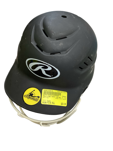 Used Rawlings RCFH HELMET Batting Helmet w/Mask Black Fits all 11613-S000164810