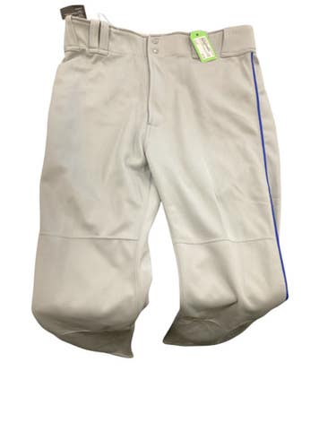 Used Mizuno GREY BLUE PINSTRIPE BB PANTS BB/SB Pant Mens Grey XL 11884-S000049719