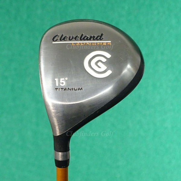 LH Cleveland Launcher Titanium 15 Fairway Wood Launcher Gold 55g Regular