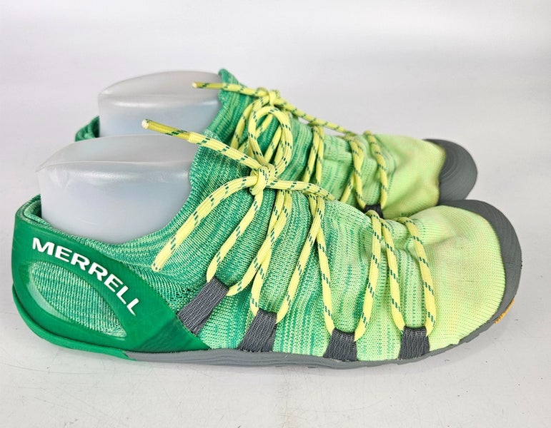 Merrell Vapor Glove 4 3D Terrain Performance Shoes Womens 9.5 Sunny Lime/Beetle
