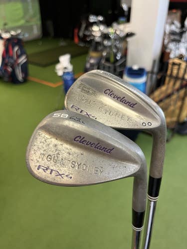 Cleveland RTX 4 Raw 54 & 58 Sand/Lob Wedge Set