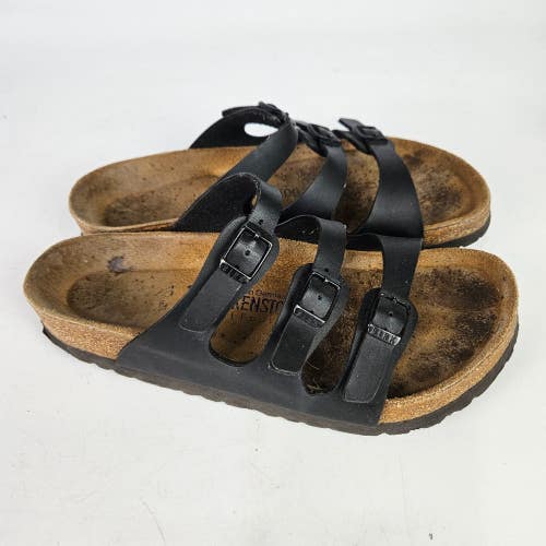Birkenstock Florida Soft Footbed Black Sandals Slides Women's 39 / 8