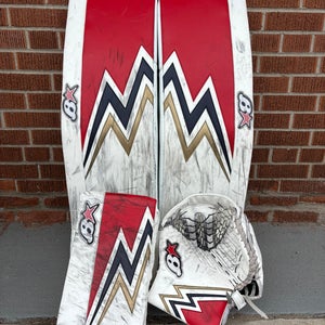 Charlotte Checkers Cooper Black Brian's Optik 4 Regular Goalie Full Set Pro Stock 38+1 (Used)