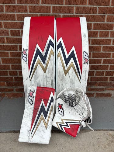 Charlotte Checkers Cooper Black Brian's Optik 4 Regular Goalie Full Set Pro Stock 38+1 (Used)