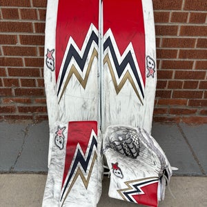 Charlotte Checkers Cooper Black Brian's Optik 4 Regular Goalie Full Set Pro Stock 38+1 (Used)