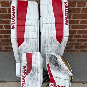 Charlotte Checkers DRIEDGER 34+2"  Vaughn Ve8 Pro Carbon Regular Goalie Full Set Pro Stock (Used)