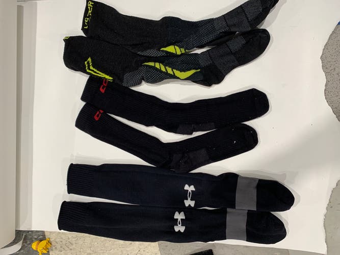 UA, CCM, Bauer Adult 9-11 Skate Socks (Used)