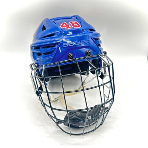 Bauer Re-Akt 155 - Team USA National Development Team Program Used Medium Pro Stock Helmet (Blue)