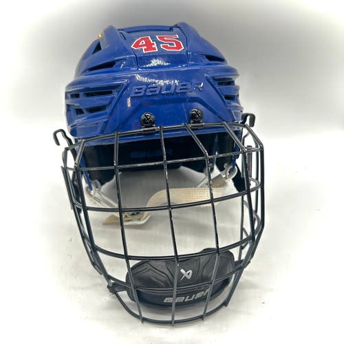 Bauer Re-Akt 155 - Team USA National Development Team Program Used Medium Pro Stock Helmet (Blue)